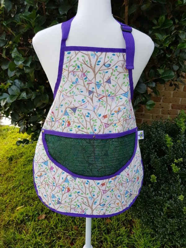 Bunting Children's Gardening Apron (purple)