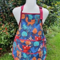 Rabbit & Fox Children's Kitchen / Craft Apron (maroon)