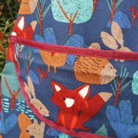 Rabbit & Fox Children's Kitchen / Craft Apron (maroon) - Image 2