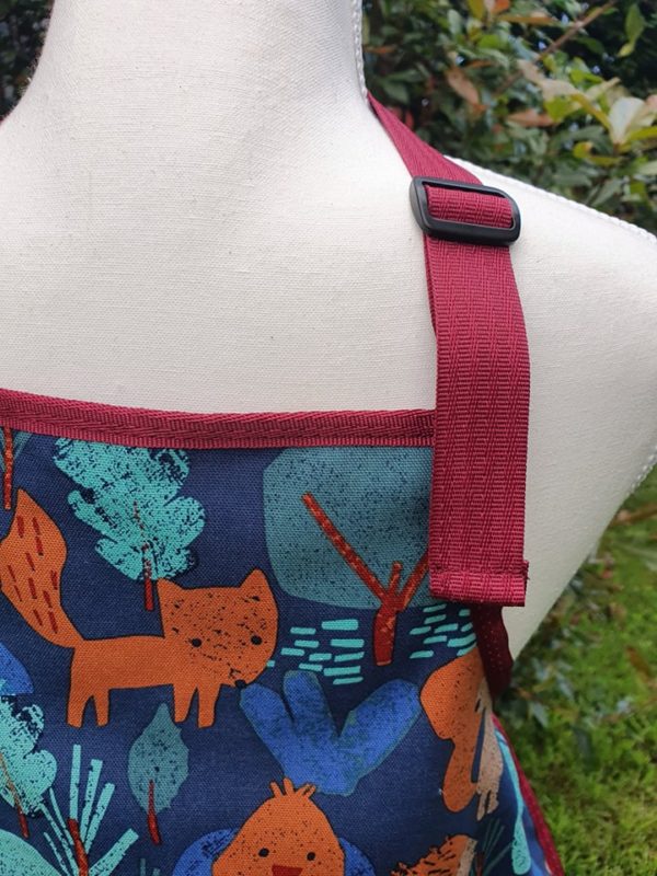 Rabbit & Fox Children's Kitchen / Craft Apron (maroon) - Image 3