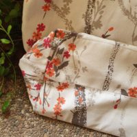 Red Orange Flowers Eco Shopping Bag - Image 3