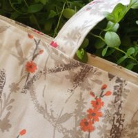 Red Orange Flowers Eco Shopping Bag - Image 2