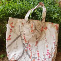 Red Orange Flowers Eco Shopping Bag