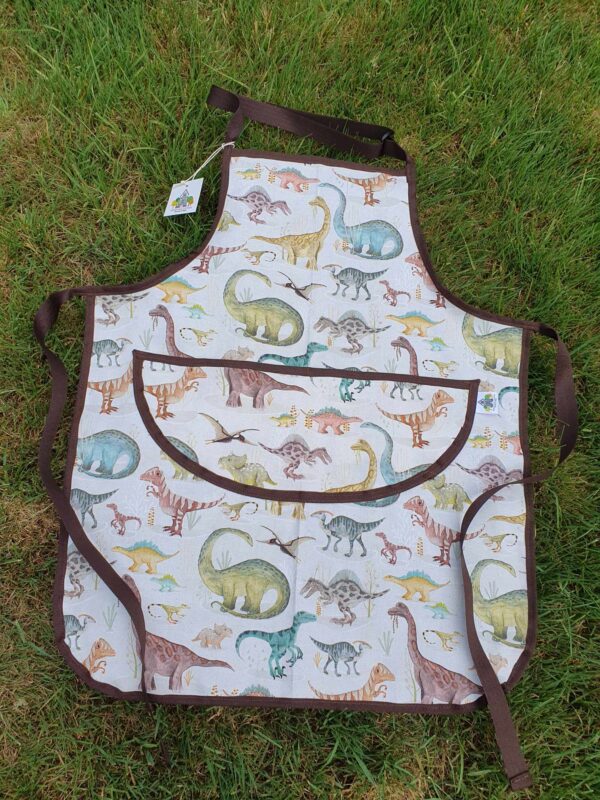 Dinosaur (Brown) Kid's Kitchen / Craft Apron