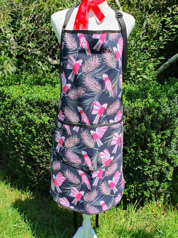 Pink Cockatoo (Black) BBQ/Craft  Apron