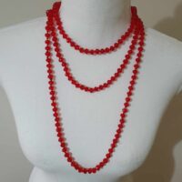 Bead Necklace - Red