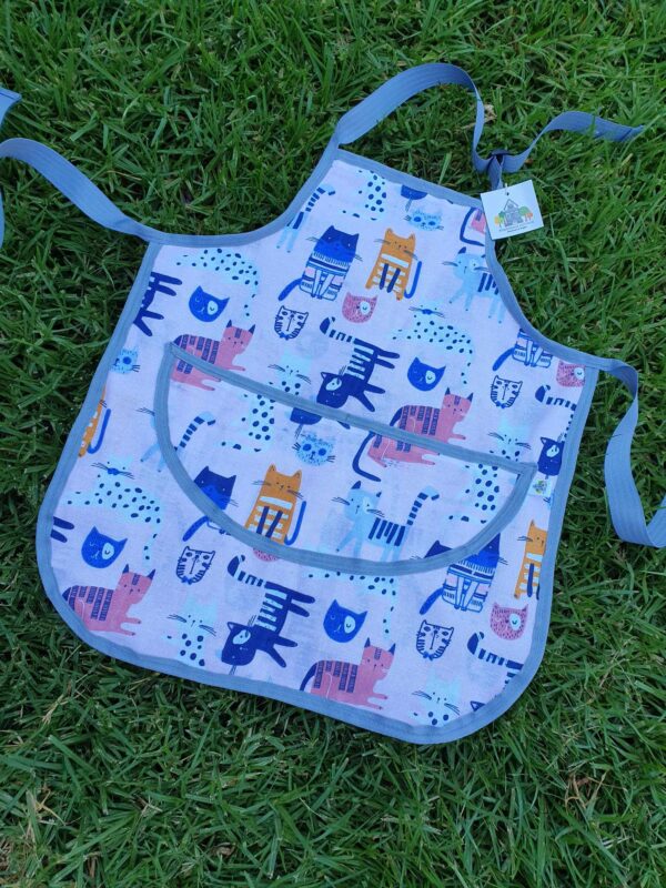 Pink Cat Children's Kitchen / Craft Apron (yellow) - Image 3