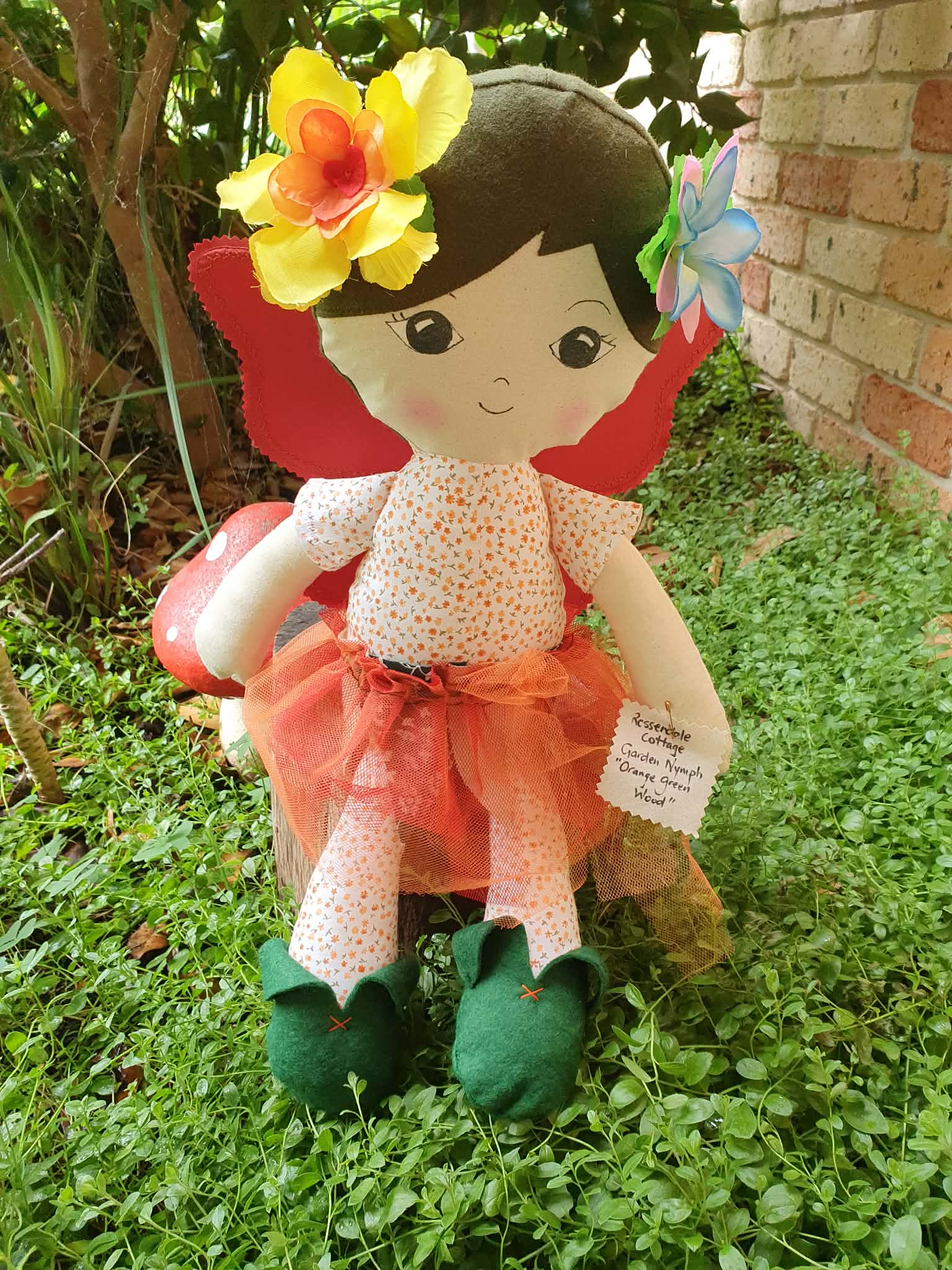 Garden Nymph Dolls- Orange Green Wood (Limited Edition) - Image 2